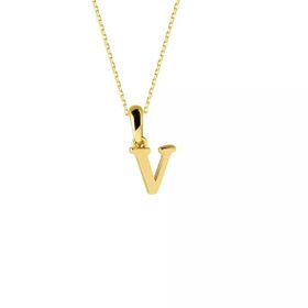14 Ayar Altın V Harfi Kolye 1,47 gr