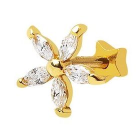 14 Ayar Altın Yıldızlı Tragus Küpe