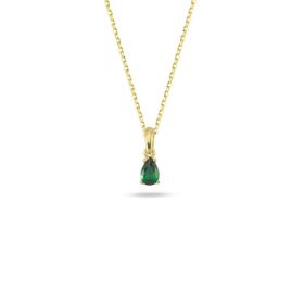 14 Ayar Altın Zümrüt Taşlı Kolye 1,69 gr
