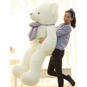 140 cm Papyonlu Büyük Beyaz Ayıcık