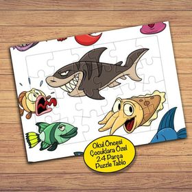 14104 Farklı Balıklar Denizaltı Çocuklara Özel Puzzle Yapboz Tablo