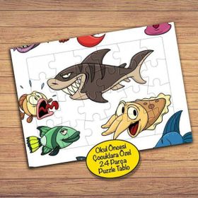 14104 Farklı Balıklar Denizaltı Çocuklara Özel Puzzle Yapboz Tablo
