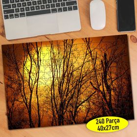 141737224 Gün Batımı Kuru Ağaçlar 240 Parça Puzzle Yapboz