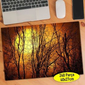 141737224 Gün Batımı Kuru Ağaçlar 240 Parça Puzzle Yapboz