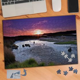 142 Akşam Üstü Gün Batımı Manzarası 240 Parça Puzzle Yapboz Tablo
