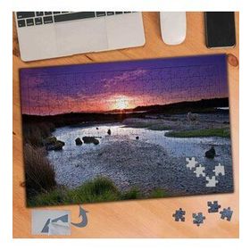 142 Akşam Üstü Gün Batımı Manzarası 240 Parça Puzzle Yapboz Tablo