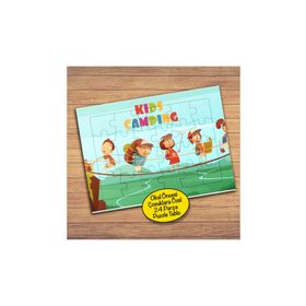 14225 Çocuk Kampı Arkadaşlar Çocuklara Özel Puzzle Yapboz Tablo