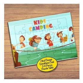 14225 Çocuk Kampı Arkadaşlar Çocuklara Özel Puzzle Yapboz Tablo
