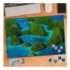 143 Yosunlu Taşlar ve Mavi Deniz 240 Parça Puzzle Yapboz Tablo