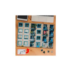 143011 Apartmanın Mavi Balkonları 240 Parça Puzzle Yapboz Tablo