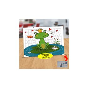 14341 Aşk Oku Tutan Kurbağa Prens 99 Parça Puzzle Yapboz Tablo