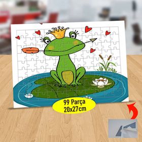 14341 Aşk Oku Tutan Kurbağa Prens 99 Parça Puzzle Yapboz Tablo