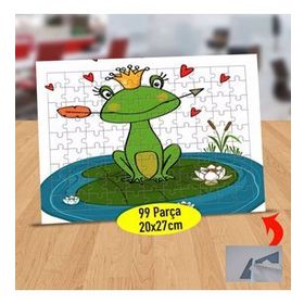 14341 Aşk Oku Tutan Kurbağa Prens 99 Parça Puzzle Yapboz Tablo