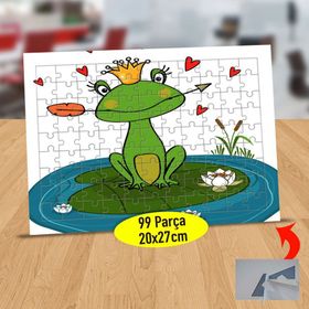 14341 Aşk Oku Tutan Kurbağa Prens 99 Parça Puzzle Yapboz Tablo