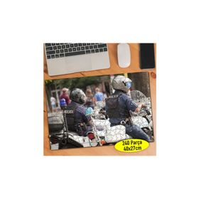 143668789 Motorsikletli Kasklı Polisler 240 Parça Puzzle Yapboz