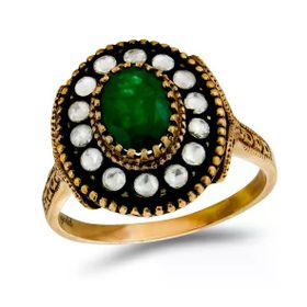 1,44 ct Pırlanta Zümrüt Elmas Yüzük