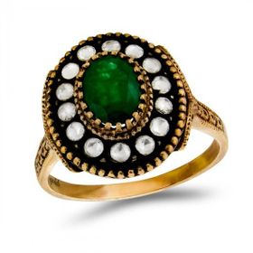 1,44 ct Pırlanta Zümrüt Elmas Yüzük