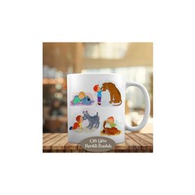 1441-158 Köpeğini Seven Küçük Çocuk Kupa Bardak