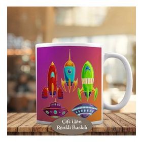 1441-269 Uzay Mekiği ve Roketler Kupa Bardak