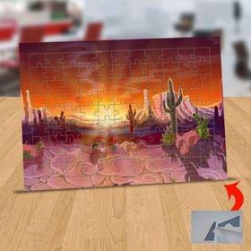 14411624 Çölde Gün Batımı 99 Parça Puzzle Yapboz Tablo