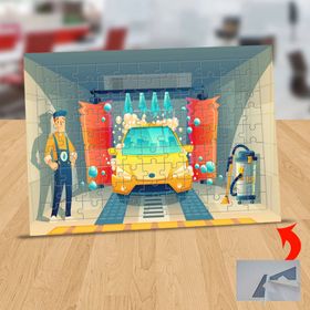 14411911 Oto Yıkama İllüstrasyon 99 Parça Puzzle Yapboz Tablo