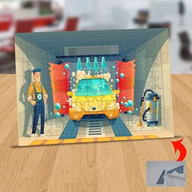 14411911 Oto Yıkama İllüstrasyon 99 Parça Puzzle Yapboz Tablo