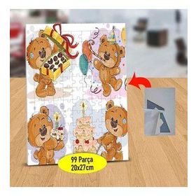 1441196 Doğum Günü Kutlayan Ayıcık 99 Parça Puzzle Yapboz Tablo