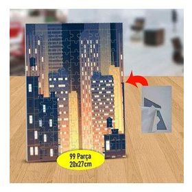 14412355 Şehirde Işıklı Binalar 99 Parça Puzzle Yapboz Tablo
