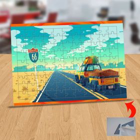 14412404 Otoyoldaki Gezgin Jeep 99 Parça Puzzle Yapboz Tablo