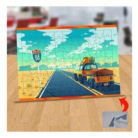 14412404 Otoyoldaki Gezgin Jeep 99 Parça Puzzle Yapboz Tablo