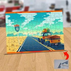 14412404 Otoyoldaki Gezgin Jeep 99 Parça Puzzle Yapboz Tablo