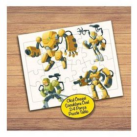 14412534 Sarı Robotlar 24 Parça Çocuklara Özel Yapboz Tablo