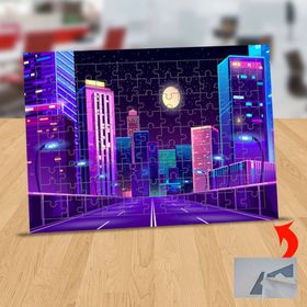 14412588 Dolunay Altında Binalar 99 Parça Puzzle Yapboz Tablo