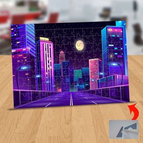 14412588 Dolunay Altında Binalar 99 Parça Puzzle Yapboz Tablo