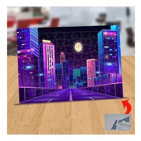 14412588 Dolunay Altında Binalar 99 Parça Puzzle Yapboz Tablo