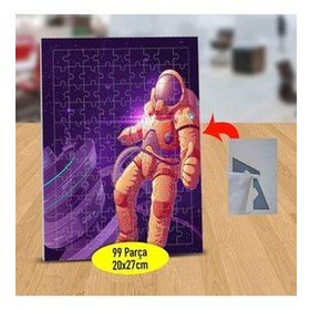 14412661 Boşlukta Süzülen Astronot 99 Parça Puzzle Yapboz Tablo