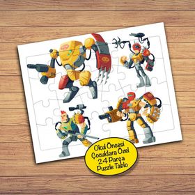 14412671 Robot Saldırısı 24 Parça Çocuklara Özel Yapboz Tablo
