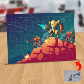 14412676 Işın Atan Robotlar 99 Parça Puzzle Yapboz Tablo