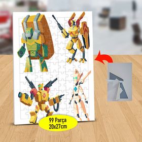 14412683 Güçlü Renkli Robotlar 99 Parça Puzzle Yapboz Tablo