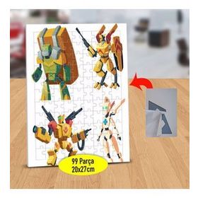 14412683 Güçlü Renkli Robotlar 99 Parça Puzzle Yapboz Tablo