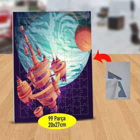 14412763 Gezegen Çevresinde Mekik 99 Parça Puzzle Yapboz Tablo