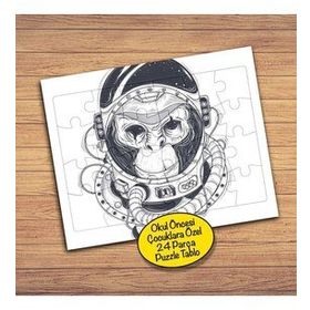 1441349 Astronot Maymun 24 Parça Çocuklara Özel Yapboz Tablo