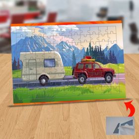 144178 Gezgin Karavanlı Araba 99 Parça Puzzle Yapboz Tablo