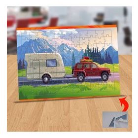 144178 Gezgin Karavanlı Araba 99 Parça Puzzle Yapboz Tablo