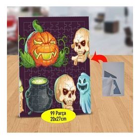 1441841 Cadılar Bayramı Kafaları 99 Parça Puzzle Yapboz Tablo