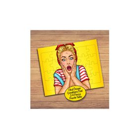 144311 Şaşıran Kadın PopArt 24 Parça Çocuklara Özel Yapboz Tablo