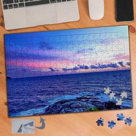 147 Dalgalı Mavi Deniz Manzarası 240 Parça Puzzle Yapboz Tablo