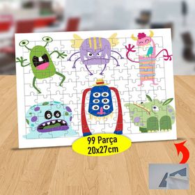 147516184 Kızgın Korkak Canavarlar 99 Parça Puzzle Yapboz Tablo