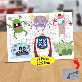 147516184 Kızgın Korkak Canavarlar 99 Parça Puzzle Yapboz Tablo