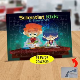 147543873 Labaratuvarda Deney Yapan Çocuklar 99 Parça Puzzle Yapboz Tablo